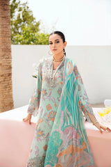 RAMSHA KHAN Latest Digital Printed Embroidered Lawn Dress