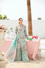 RAMSHA KHAN Latest Digital Printed Embroidered Lawn Dress
