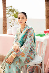 RAMSHA KHAN Latest Digital Printed Embroidered Lawn Dress