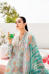 RAMSHA KHAN Latest Digital Printed Embroidered Lawn Dress