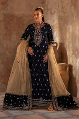 Micro velvet suit unstitched by Kapra collection - Kapra Collection