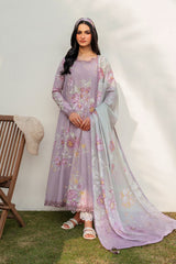 Purple Lawn 3Piece Digital Printed Unstitched Dress