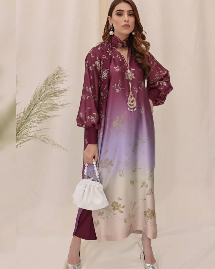 Shamoze Silk Tie-Dye 3piece Dress