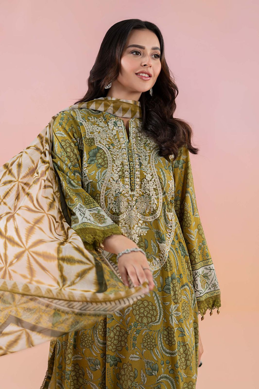 Lawn 3 piece unstitched digital printed suit - Kapra Collection