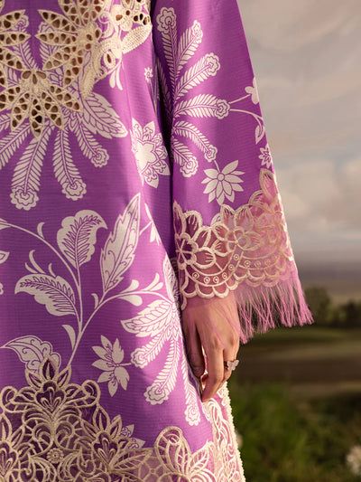 03-Piece Printed Lawn Suit - Unstitched - Kapra Collection