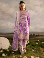 03-Piece Printed Lawn Suit - Unstitched - Kapra Collection