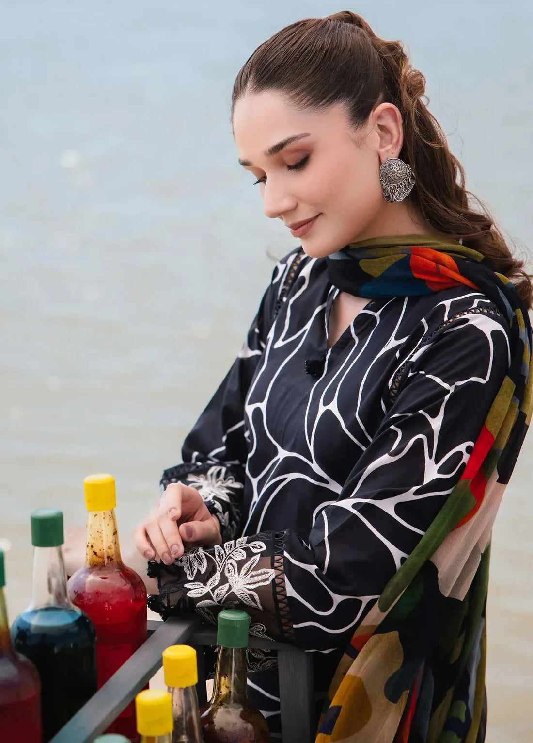 Lawn summer collection 3 piece unstitched digital printed suit - Kapra Collection