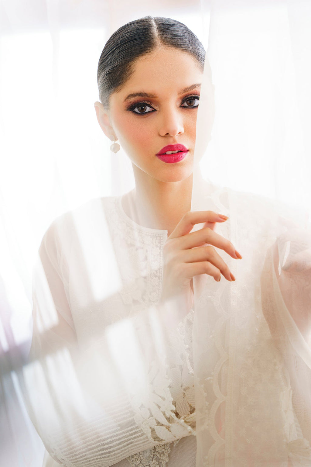 Baroque White Organza Dress