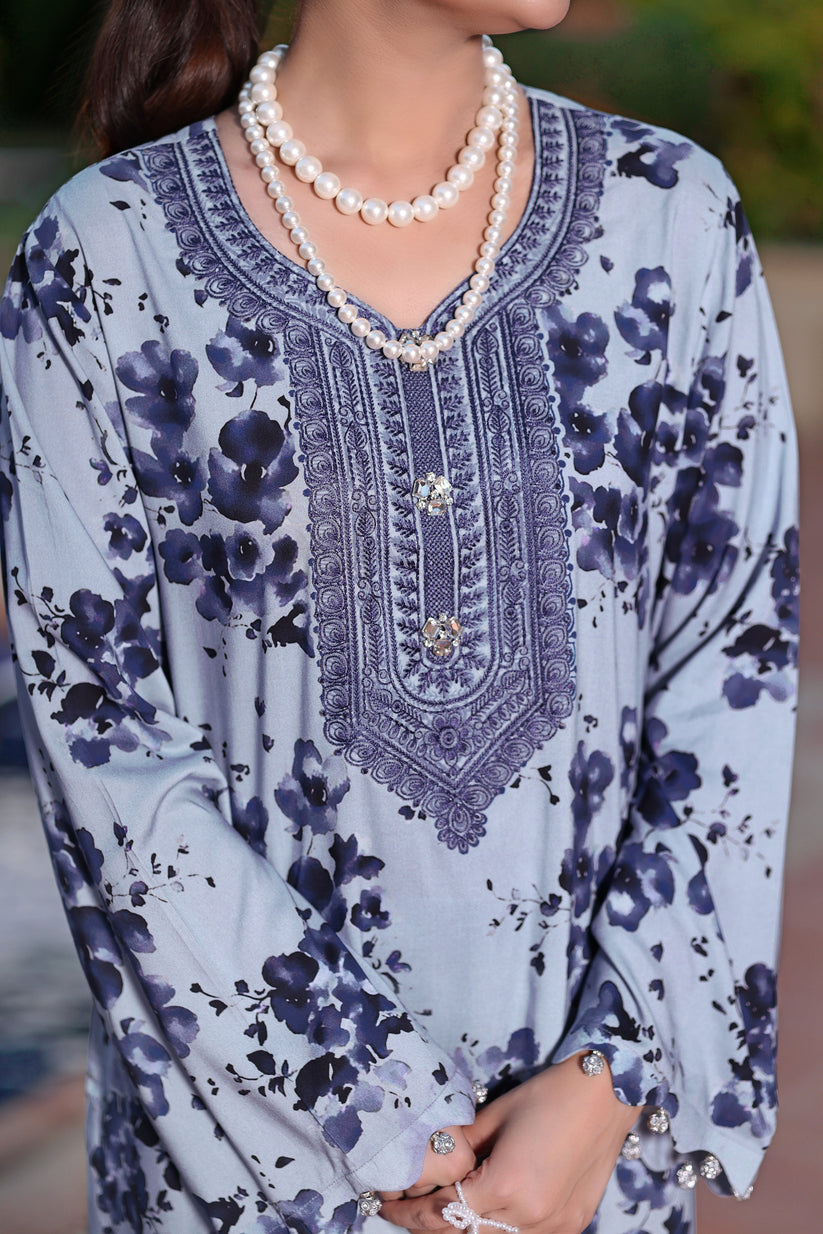 3-Piece Digital Print Embroidered Lawn Suit