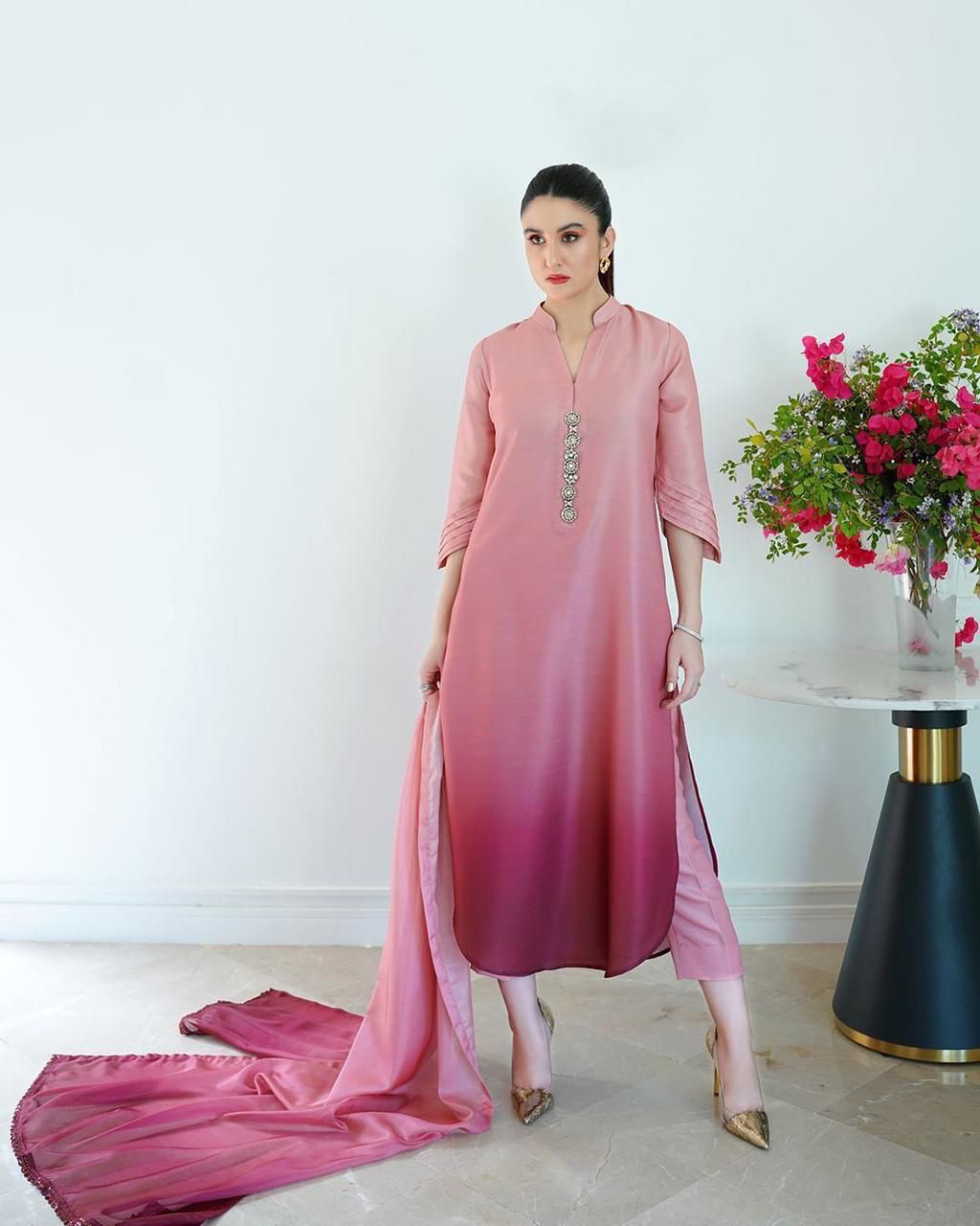 Pink Shamoze Silk 2 Tone