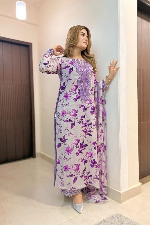 Aneel's Collection Lexury Lawn 3 piece Unstitched dress