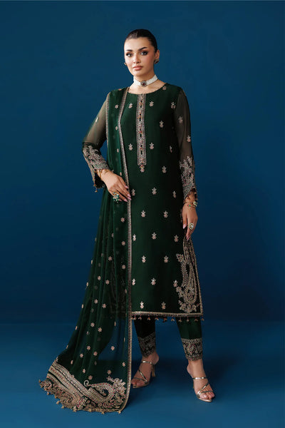 03-Piece Chiffon Suit With Silk Dupatta | Unstitched