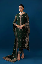 03-Piece Chiffon Suit With Silk Dupatta | Unstitched