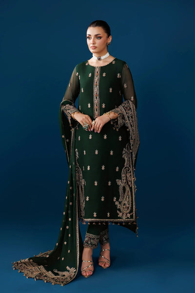 03-Piece Chiffon Suit With Silk Dupatta | Unstitched
