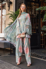Maria b digital printed lawn unstitched suit - Kapra Collection