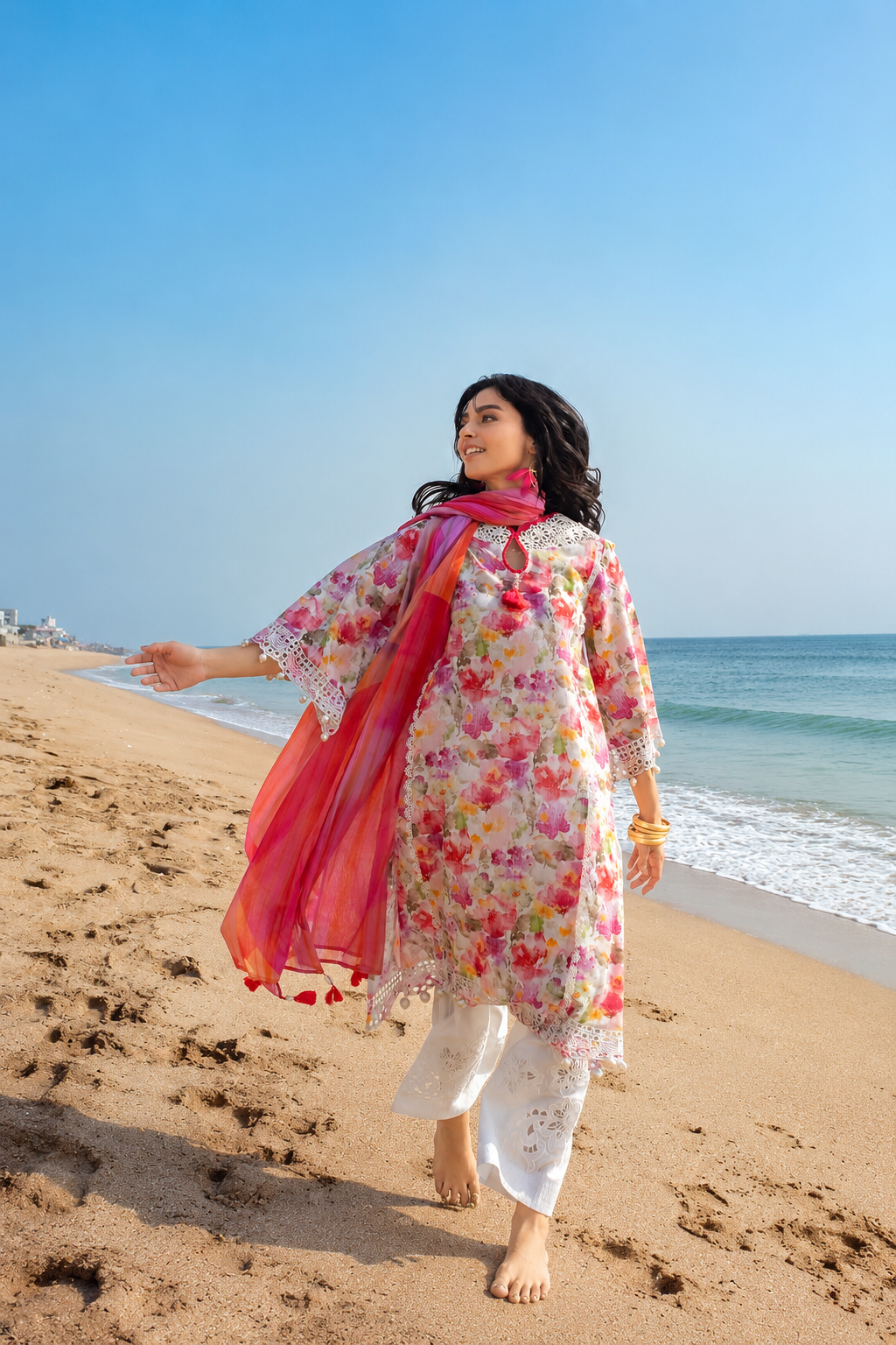 Zarwa – Gul Ahmed Inspired Lawn & Chiffon 3 Piece Suit | Unstitched
