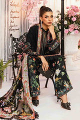 Jatt Black Lawn 3Piece Digital Printed Unstitched Dress