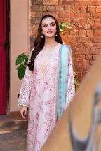 Nafeesa – Blush Chikankari Embroidered Lawn Suit