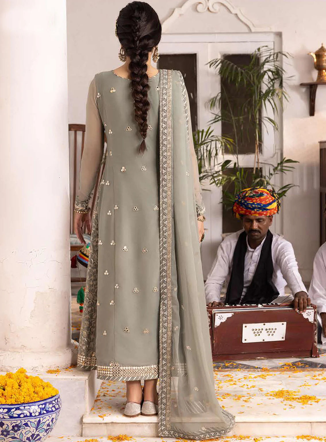 Asim jofa chiffon 9mm seq suit - Kapra Collection