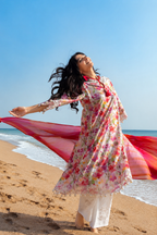 Zarwa – Gul Ahmed Inspired Lawn & Chiffon 3 Piece Suit | Unstitched