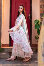 Nafeesa – Blush Chikankari Embroidered Lawn Suit