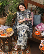 Sapphire White Digital Printed Lawn Collection - Kapra Collection
