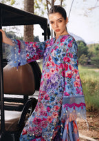 03-Piece Printed Lawn Suit - Unstitched - Kapra Collection