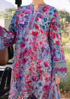 03-Piece Printed Lawn Suit - Unstitched - Kapra Collection