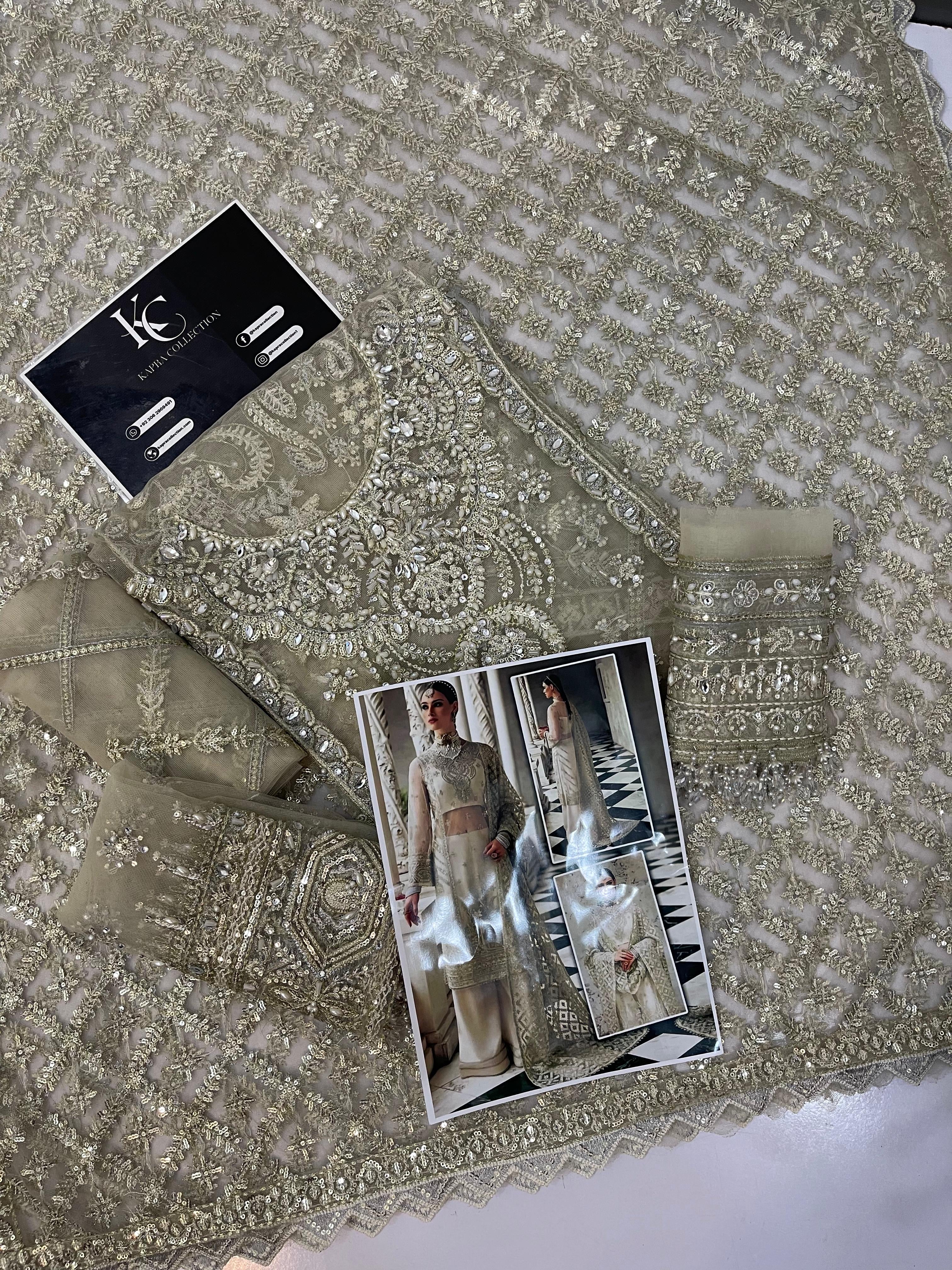 Ayzel By Afrozeh Emb Net Unstitched Dress