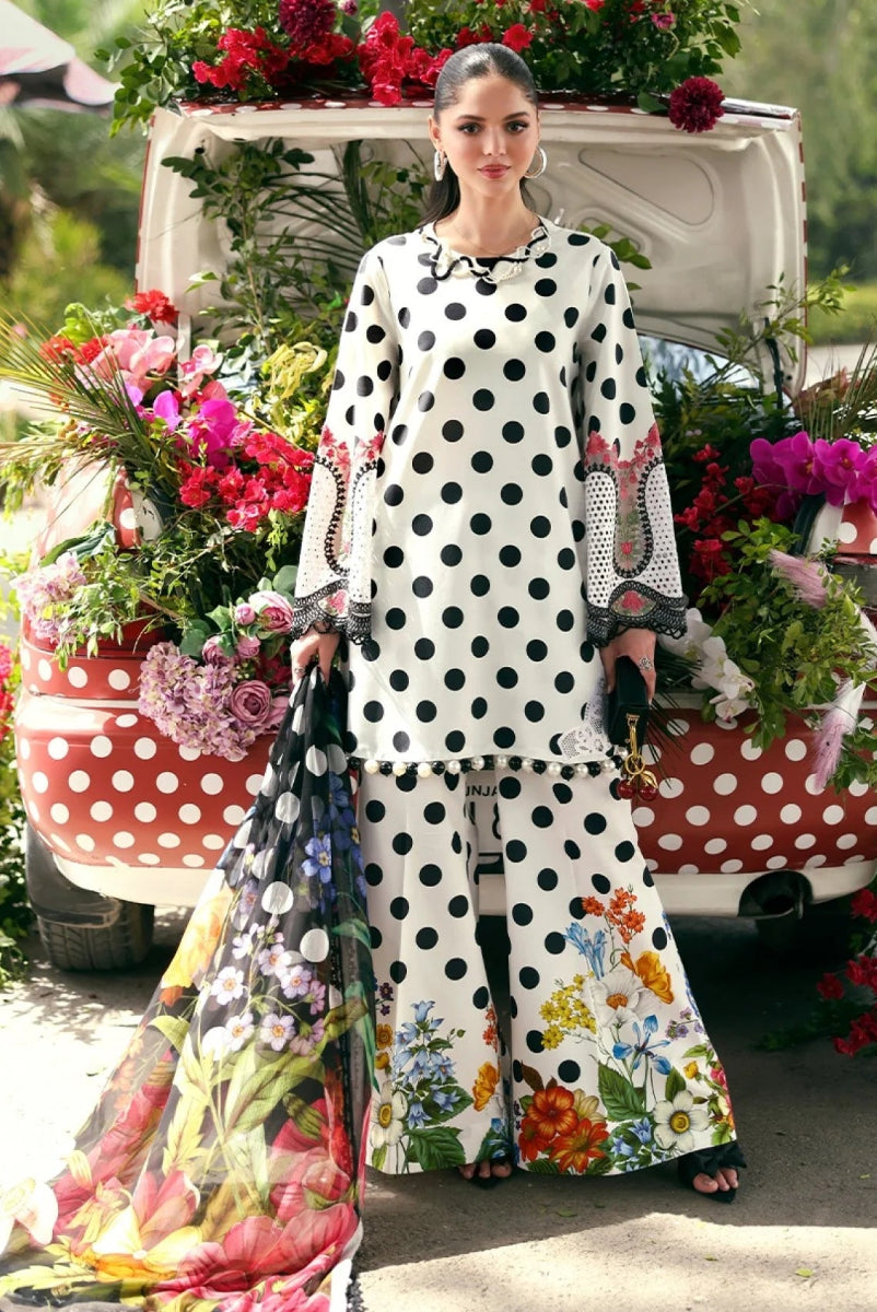 03-Piece Printed Lawn Suit | Unstitched - Kapra Collection