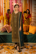 Ravina – Sequins Embroidered Chiffon 3 Piece Suit | Unstitched