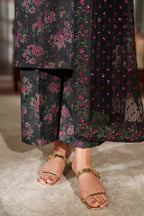 03-Piece Printed Lawn Suit - Unstitched - Kapra Collection