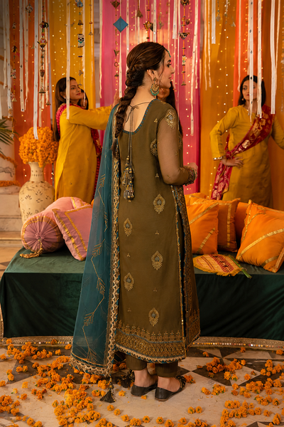 Ravina – Sequins Embroidered Chiffon 3 Piece Suit | Unstitched