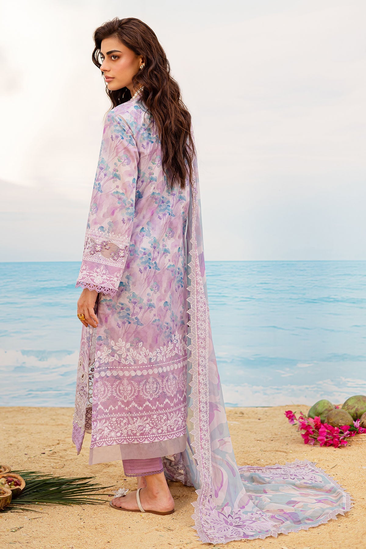 Nureh Lawn Digital Printed Dress - Kapra Collection
