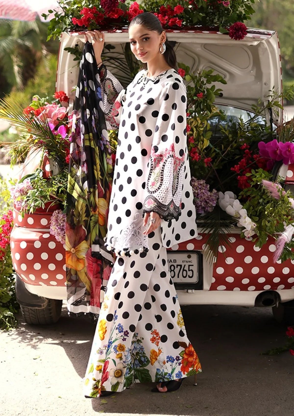 03-Piece Printed Lawn Suit | Unstitched - Kapra Collection