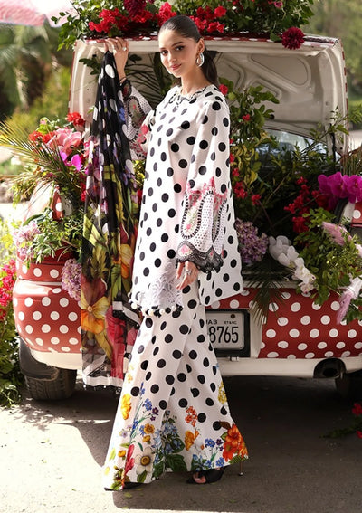 03-Piece Printed Lawn Suit | Unstitched - Kapra Collection