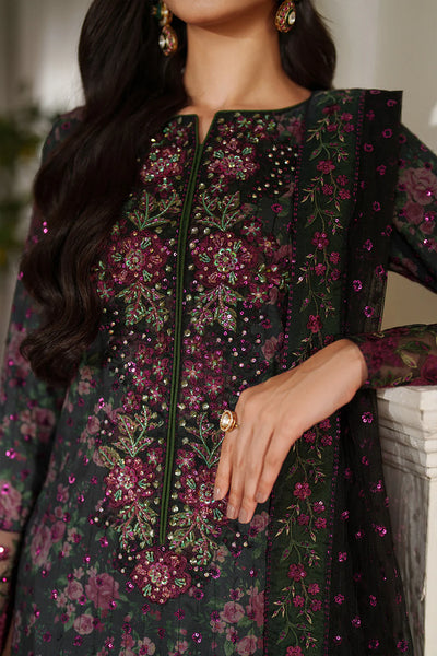 03-Piece Printed Lawn Suit - Unstitched - Kapra Collection