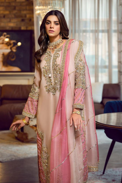 Sareen organza Embroidered unstitched Dress - Kapra Collection