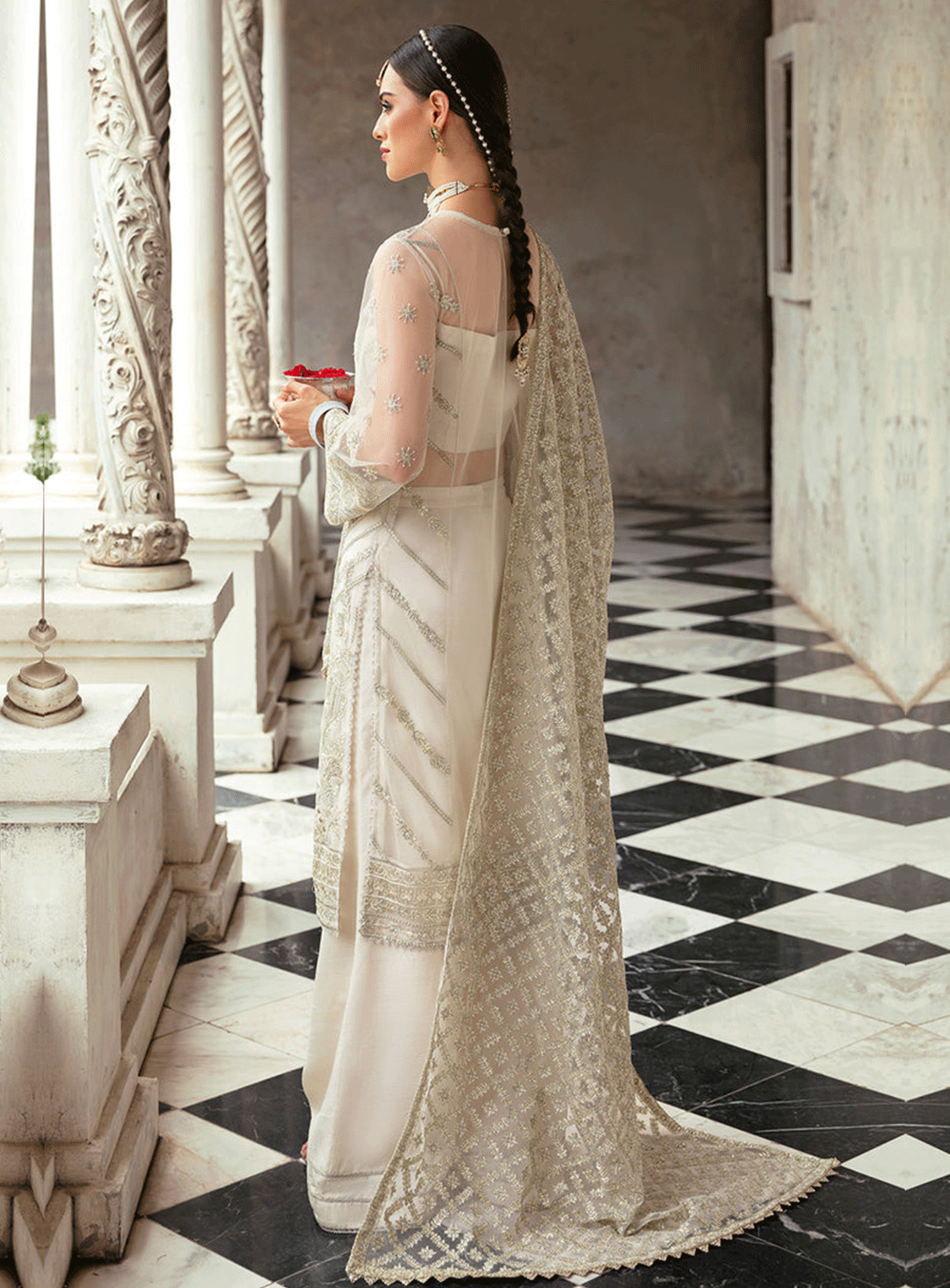 Ayzel By Afrozeh Emb Net Unstitched Dress