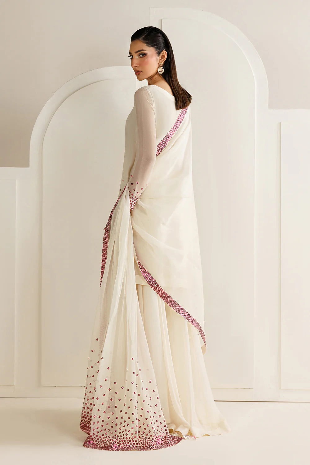 03-Piece Chiffon Suit With Embroidery | Unstitched