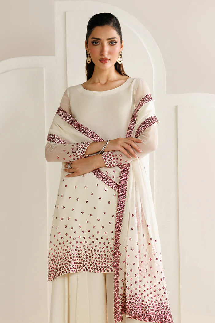 03-Piece Chiffon Suit With Embroidery | Unstitched