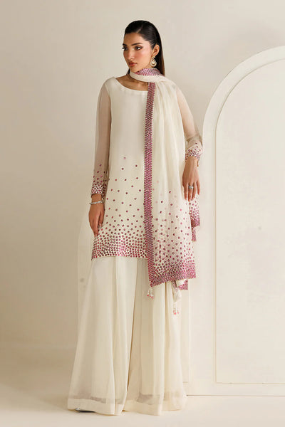03-Piece Chiffon Suit With Embroidery | Unstitched