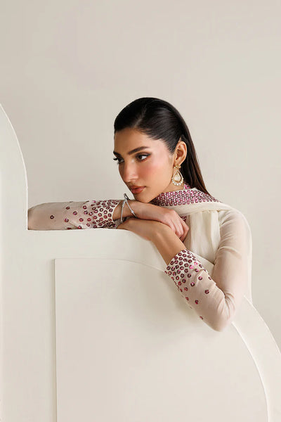 03-Piece Chiffon Suit With Embroidery | Unstitched