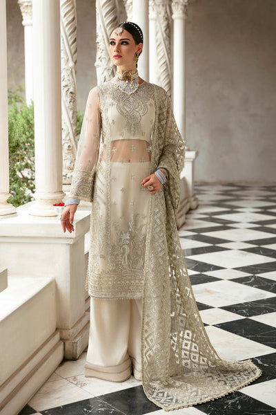 Ayzel By Afrozeh Emb Net Unstitched Dress - Kapra Collection