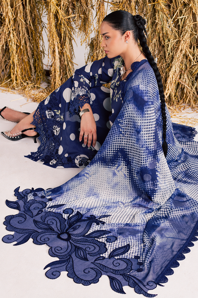 Zarmeen – Midnight Bloom Embroidered Lawn Suit
