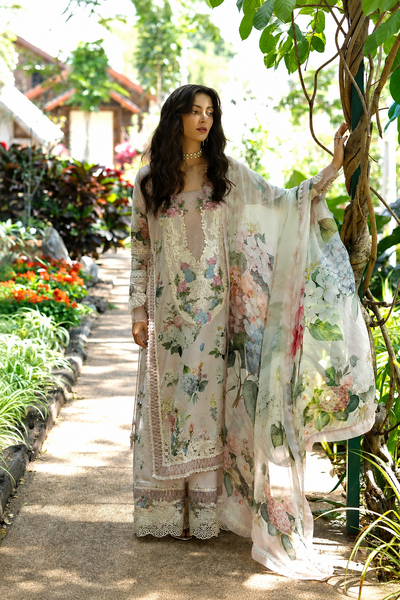 Iffat – Thread & Sequin Embroidered Lawn 3 Piece Suit | Unstitched
