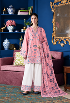 Aroosha – Blush Bloom Embroidered Lawn Suit - Kapra Collection