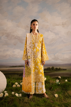 Arooj – Mahnur Inspired Mustard Lawn Suit