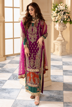 Fizaana – Jewel Plum Embroidered Chiffon Suit