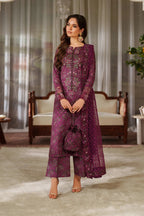 03-Piece Printed Lawn Suit - Unstitched - Kapra Collection